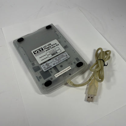 VST FDUSB-M External USB 3.5 Floppy Disk Drive Blue Clear