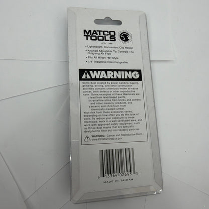 Matco Tools 115SA Adjustable Pocket Blow Gun 1/4 Inch Milton M Style Sealed
