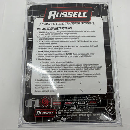 Russell R08839DS Stainless Rear Brake Line for Harley Softail FLST FLSTC FLSTF