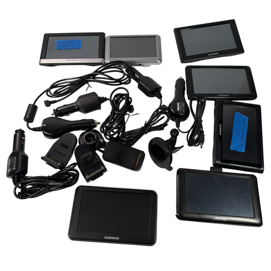 Garmin Nuvi Magellan GPS Lot for Parts Repair with Mounts Cables