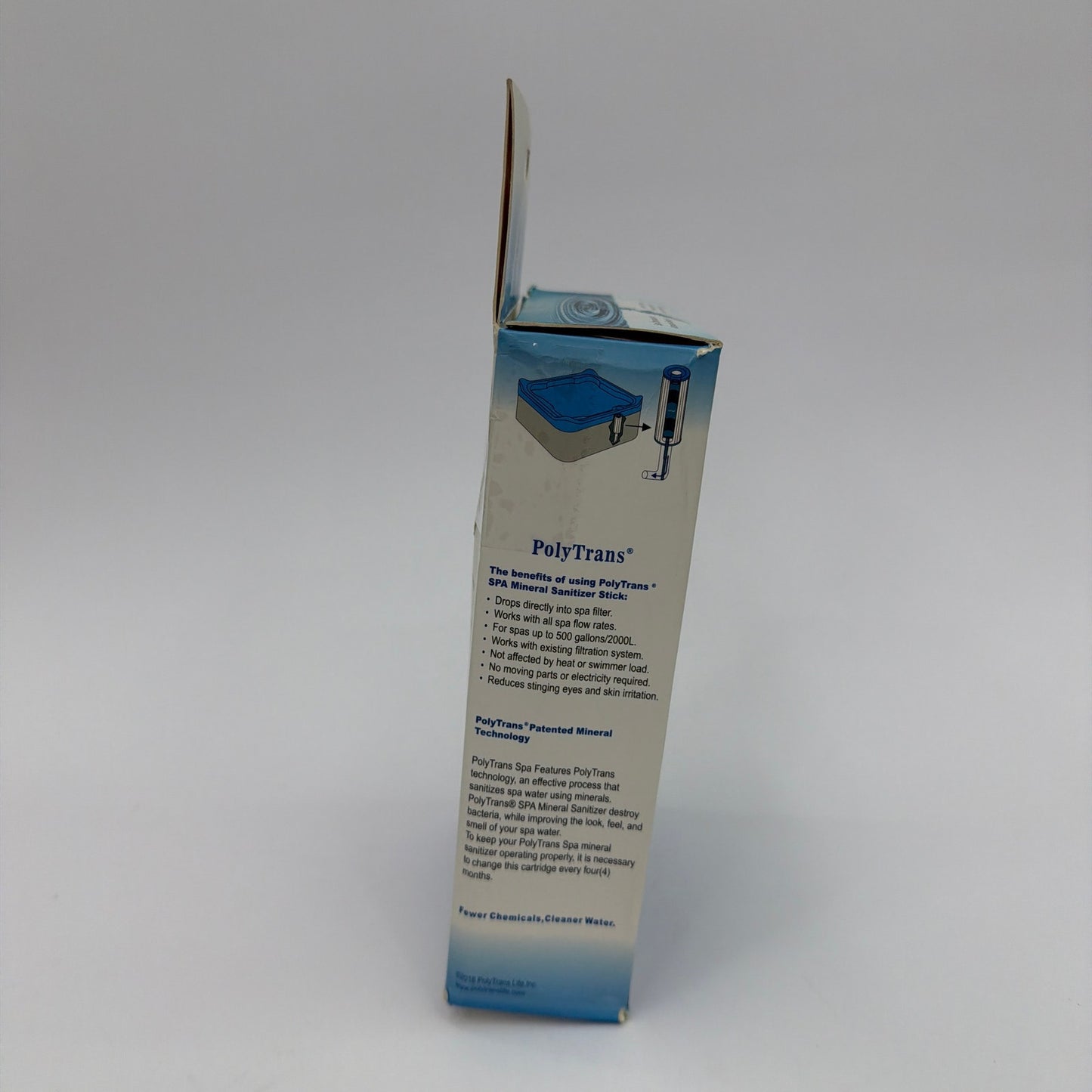 PolyTrans SPA Mineral Sanitizer Stick 3-Pack Box With 2 Sticks Present