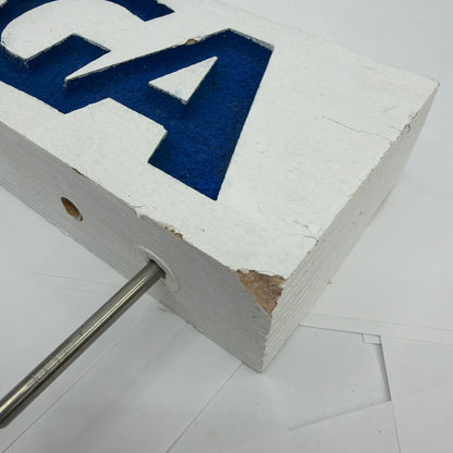 USGA Wood Golf Tee Marker Sign With Metal Stakes 10 Inch