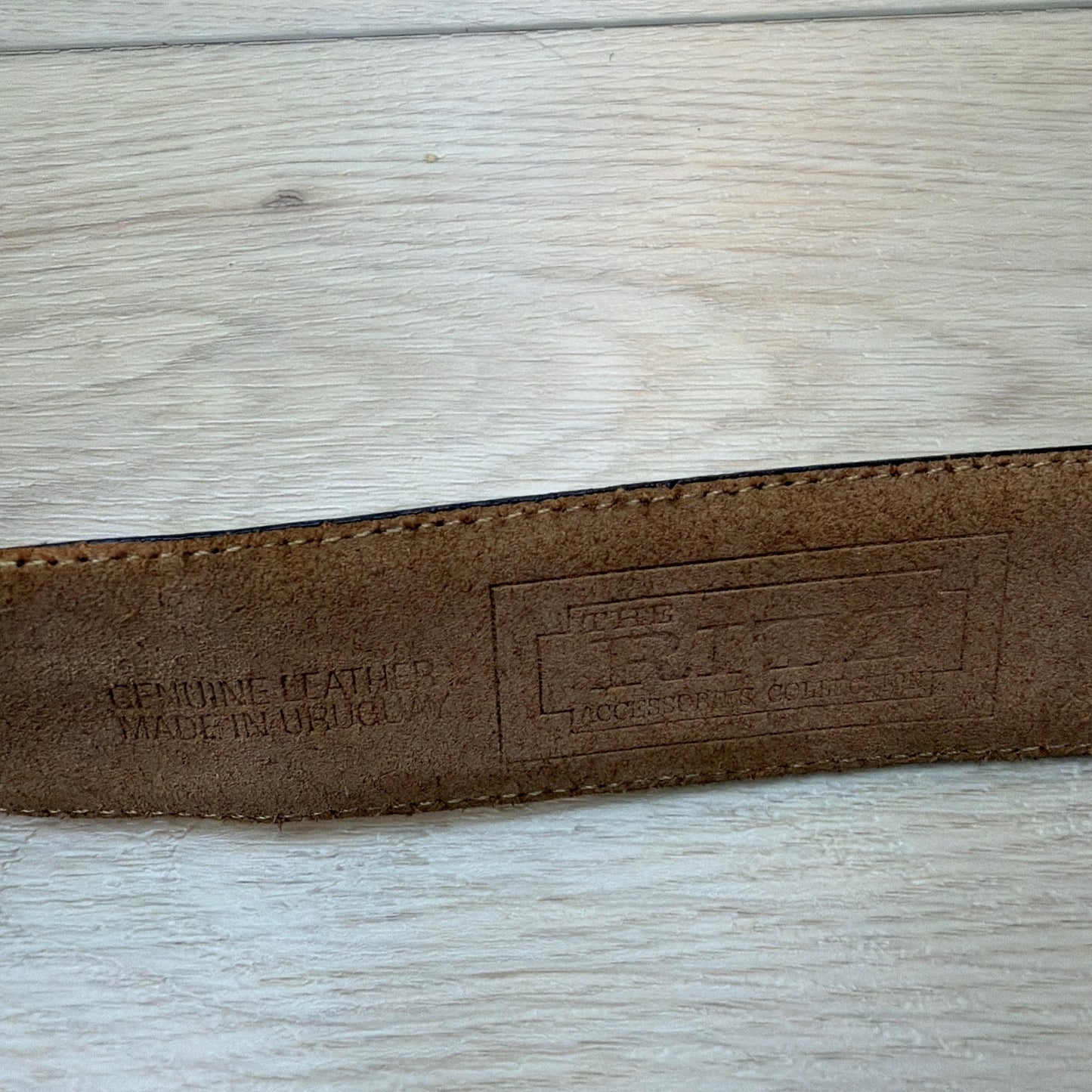 The Ritz Accessories Collection Genuine Leather Belt Brown Brass Buckle Size M ￼
