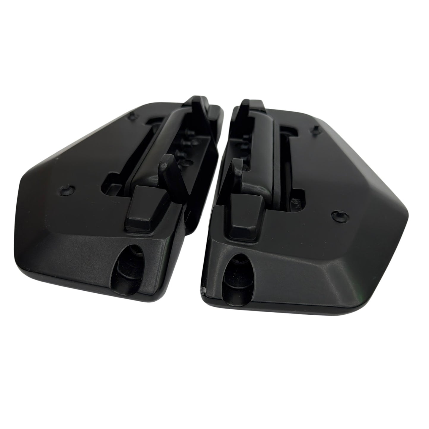 Kuryakyn 5909 Hex Mini Folding Floorboards Satin Black Pair No Adapters