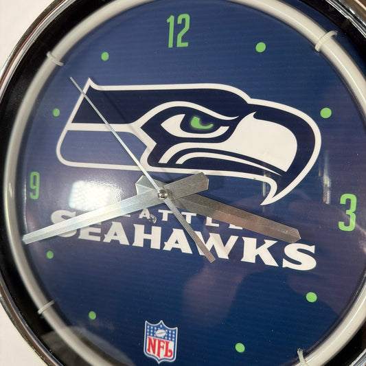 Seattle Seahawks NFL Lighted Neon Wall Clock 15 Inch