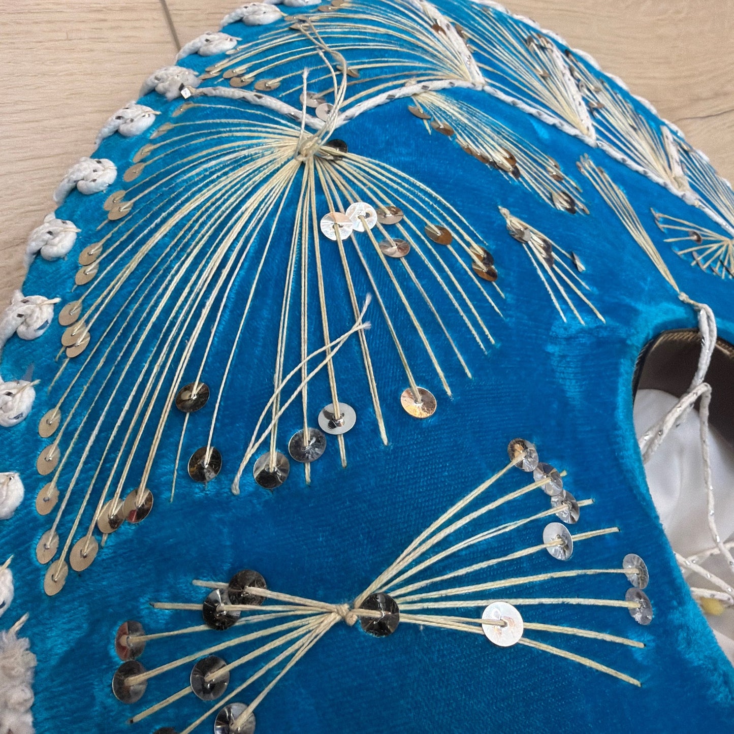 Pigalle XXXXX Blue Sequin Sombrero Hat 23 in Diameter