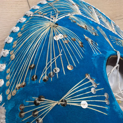 Pigalle XXXXX Blue Sequin Sombrero Hat 23 in Diameter