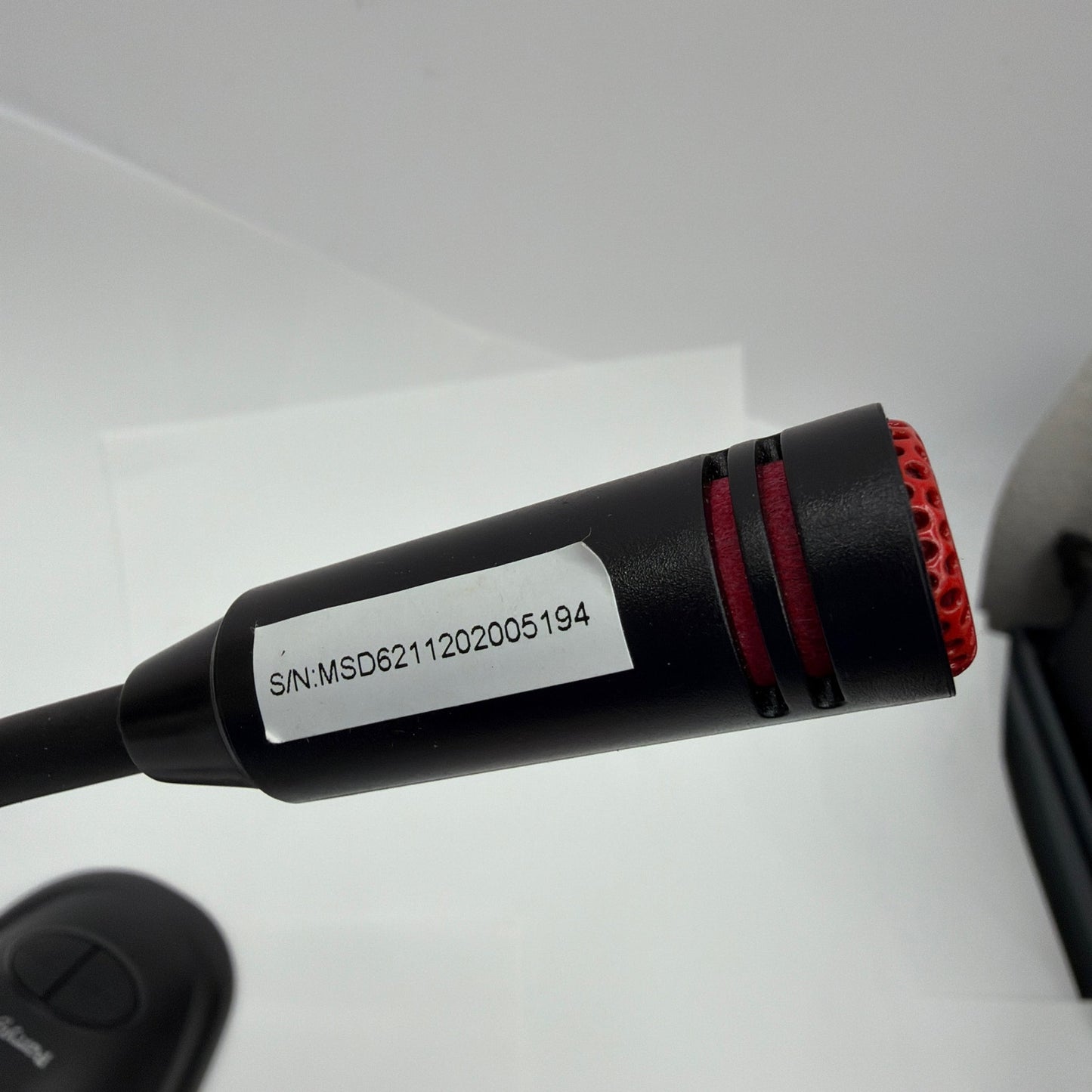 Perrycom USB Desktop Gooseneck Microphone Red Foam Windscreen 13 In