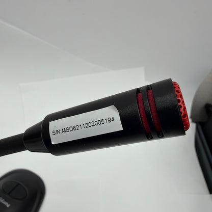 Perrycom USB Desktop Gooseneck Microphone Red Foam Windscreen 13 In