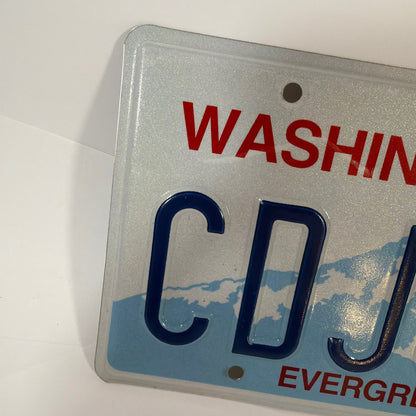 Washington Evergreen State License Plate CDJ8864