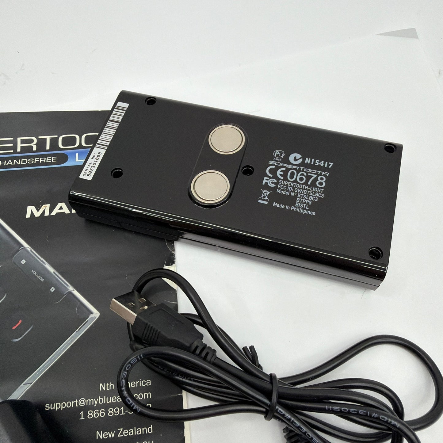 BlueAnt Supertooth Light Bluetooth Handsfree Car Speakerphone Kit Black
