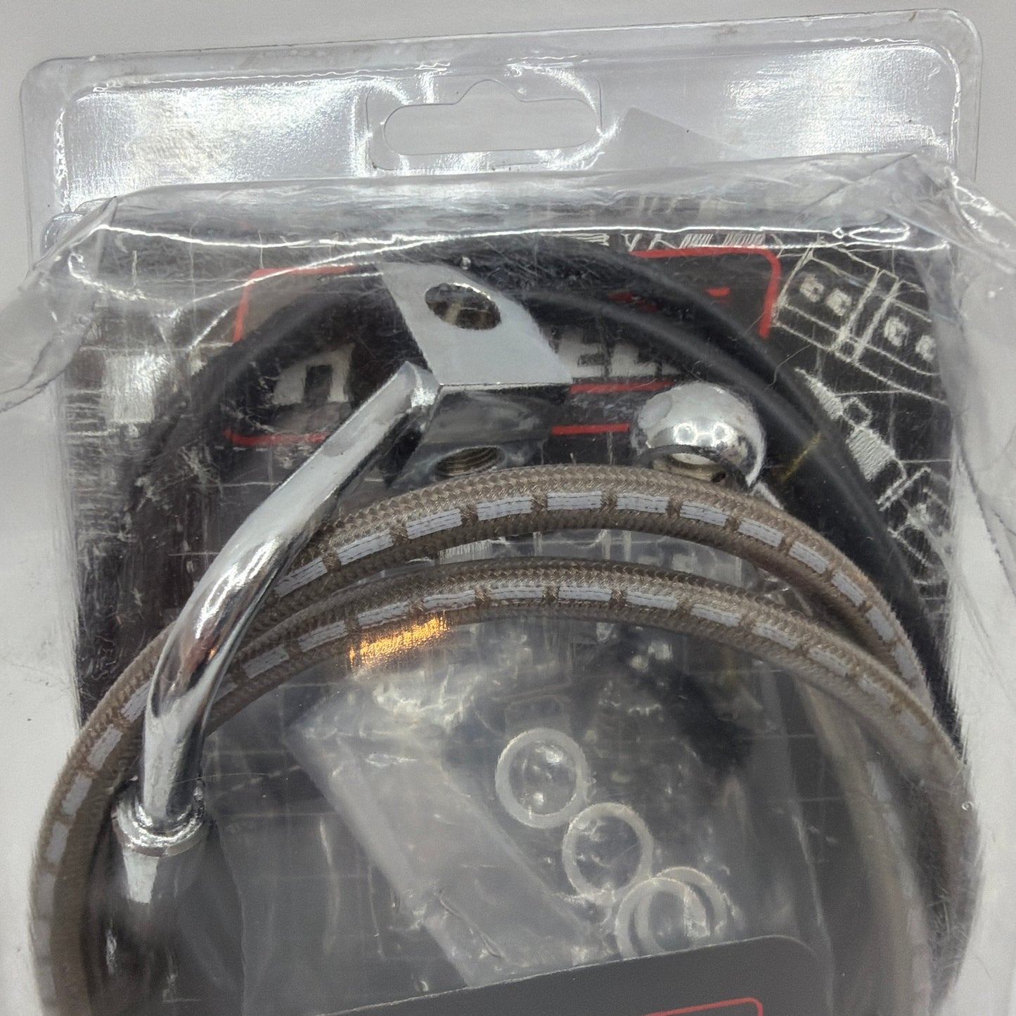 Russell R08839DS Stainless Rear Brake Line for Harley Softail FLST FLSTC FLSTF