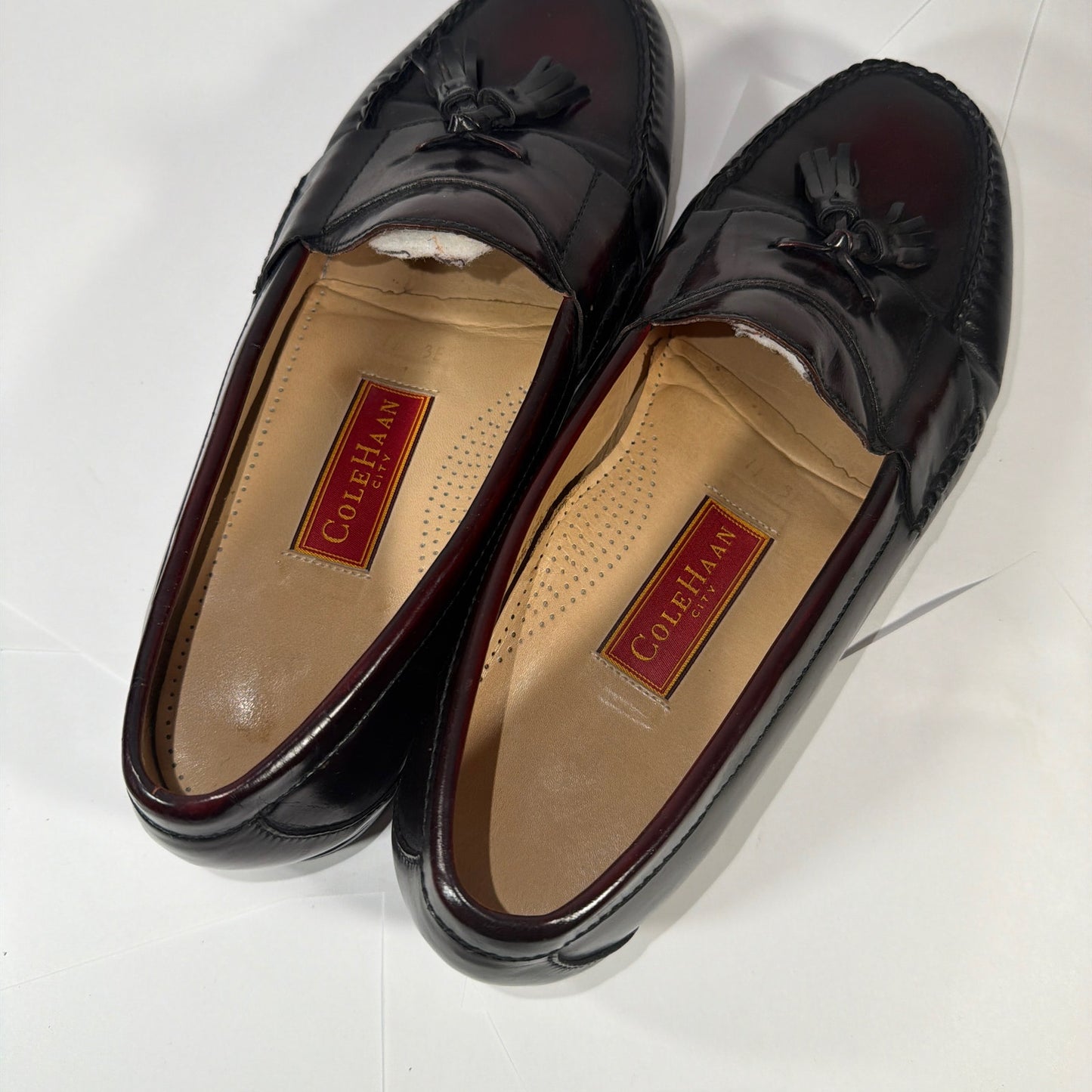 Cole Haan City Tassel Loafers Mens 11 3E Oxblood Leather Style 51150