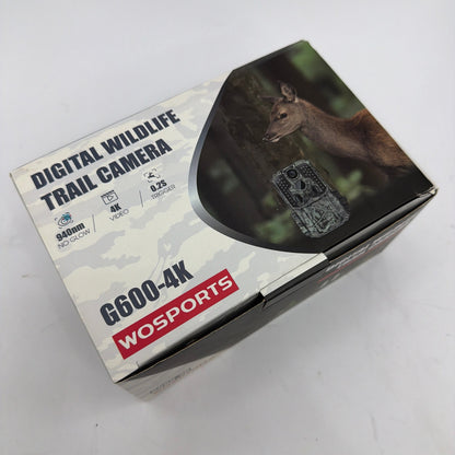 WOSPORTS G600 4K Digital Wildlife Trail Camera Camo with 32GB microSD