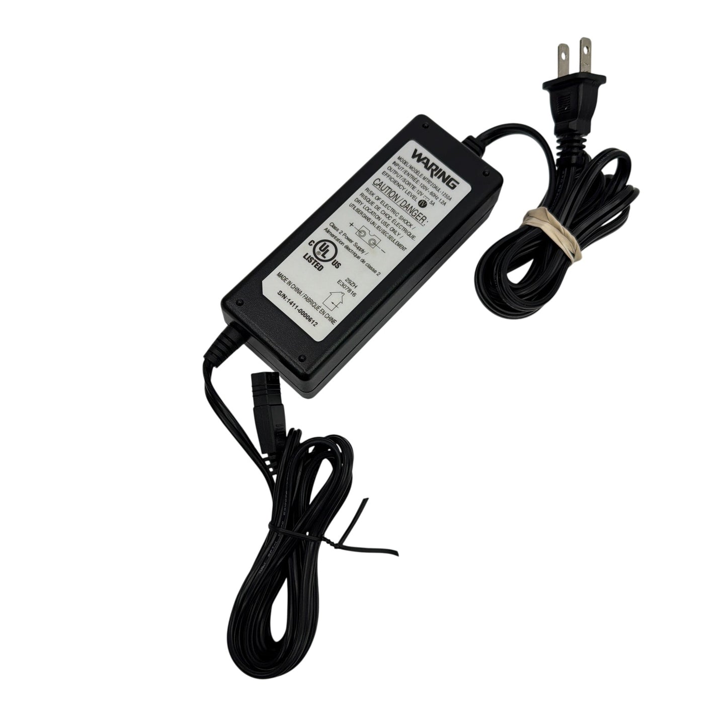 Waring MTR72DAUL-1250A 12V 5A AC Power Adapter