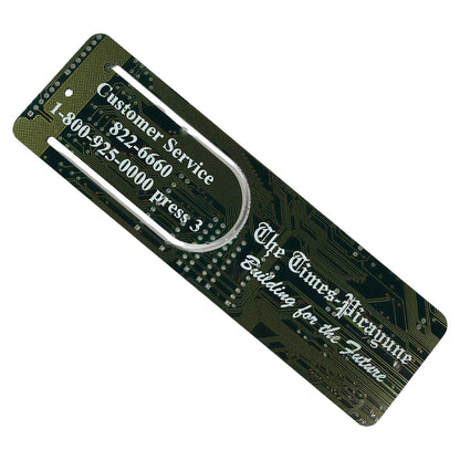 Circuit Board PCB Bookmark Green Gold 6 x 2 Inch