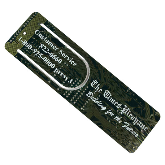 Circuit Board PCB Bookmark Green Gold 6 x 2 Inch