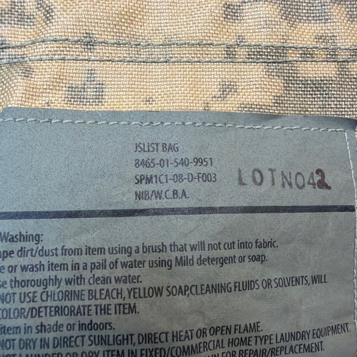 USGI JSLIST NBC Gear Bag ACU UCP Digital Camo NSN 8465-01-540-9951