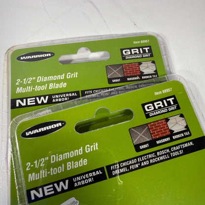 Lot of 2 Warrior GRIT 2-1/2 in Diamond Grit Multi-Tool Blade 68957