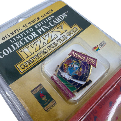 1996 Atlanta Olympic Summer Games Izzy Gymnastics Collector Pin-Card Limited Ed