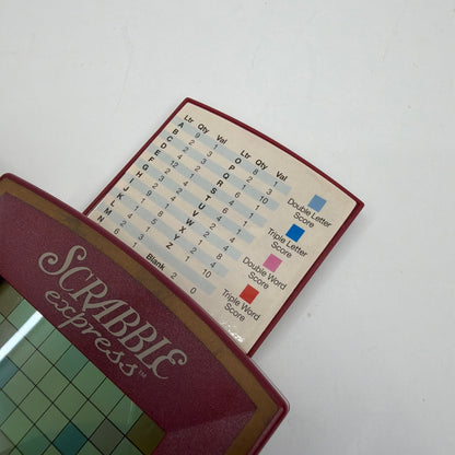 Hasbro Scrabble Express Handheld Electronic Game 1999 Tested Working