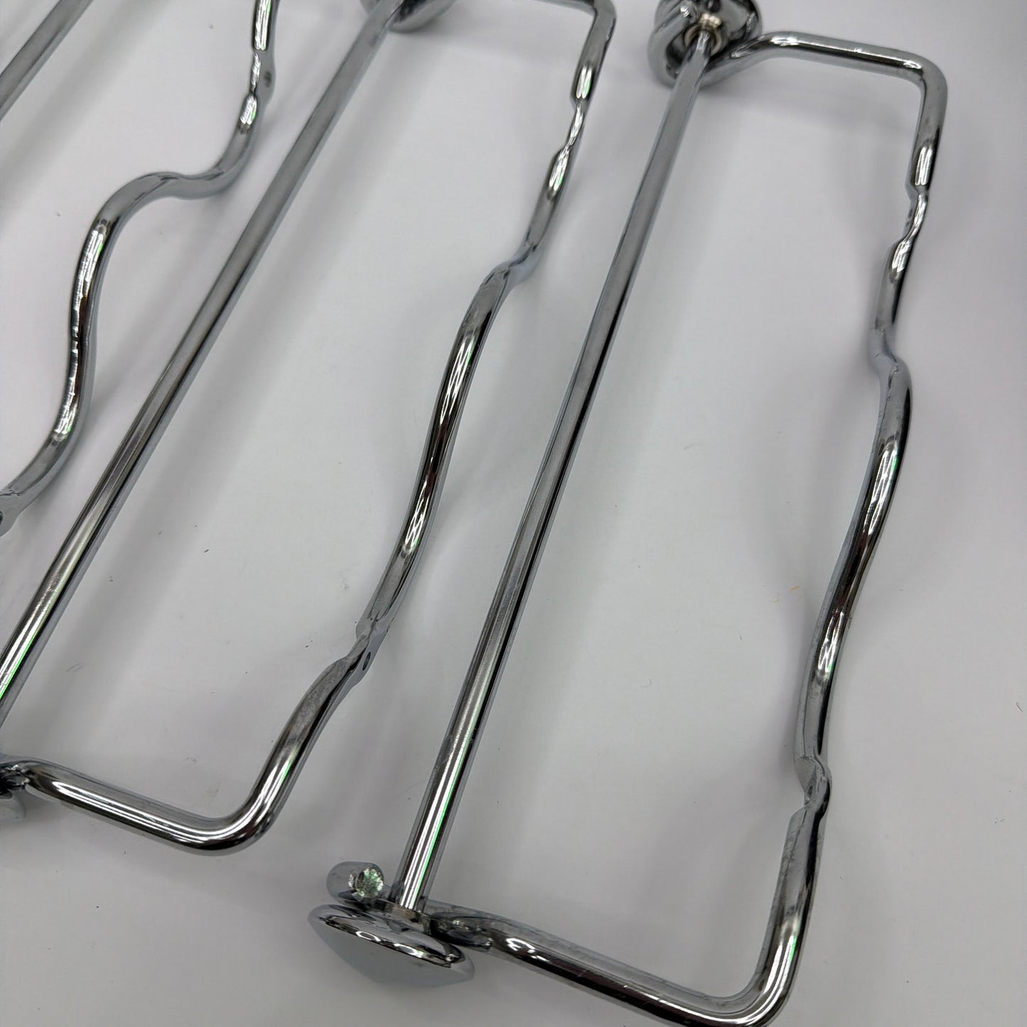 Lot of 4 Chrome Wall-Mounted Guest Towel Holders Approx 13 in