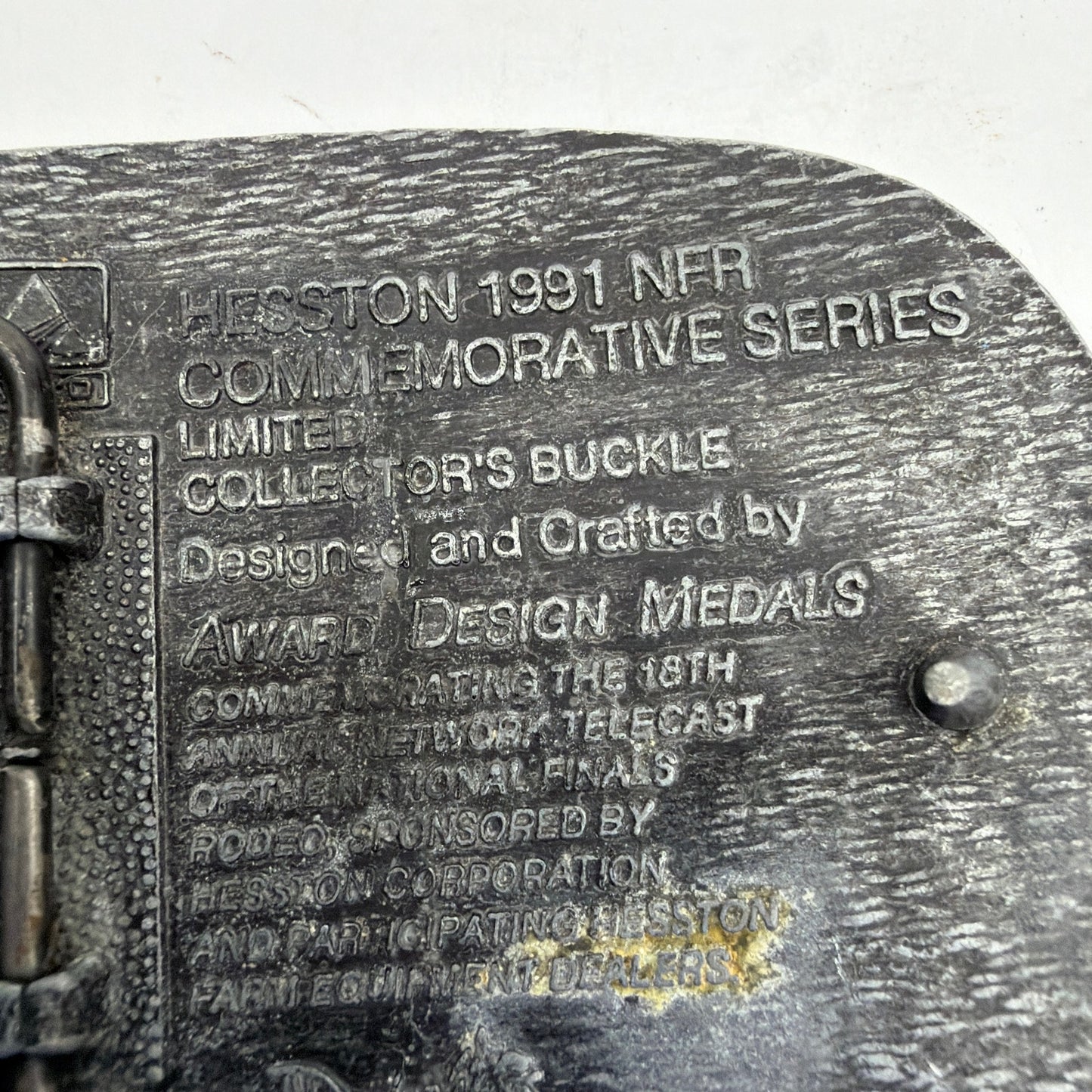 Hesston 1991 National Finals Rodeo NFR Commemorative Belt Buckle