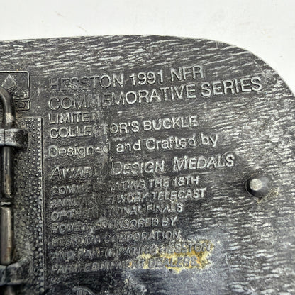 Hesston 1991 National Finals Rodeo NFR Commemorative Belt Buckle