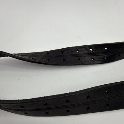 Carhartt Black Leather Belt Size 34 Double-Prong Buckle