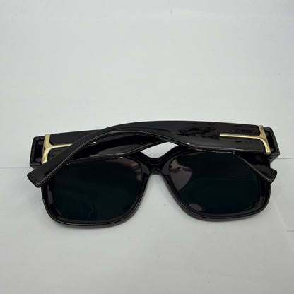 MYLIIA Black Oversized Square Mirrored Sunglasses