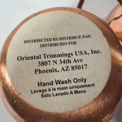 Set of 2 Mini Hammered Copper Moscow Mule Mugs 2 in Tall Brass Handles