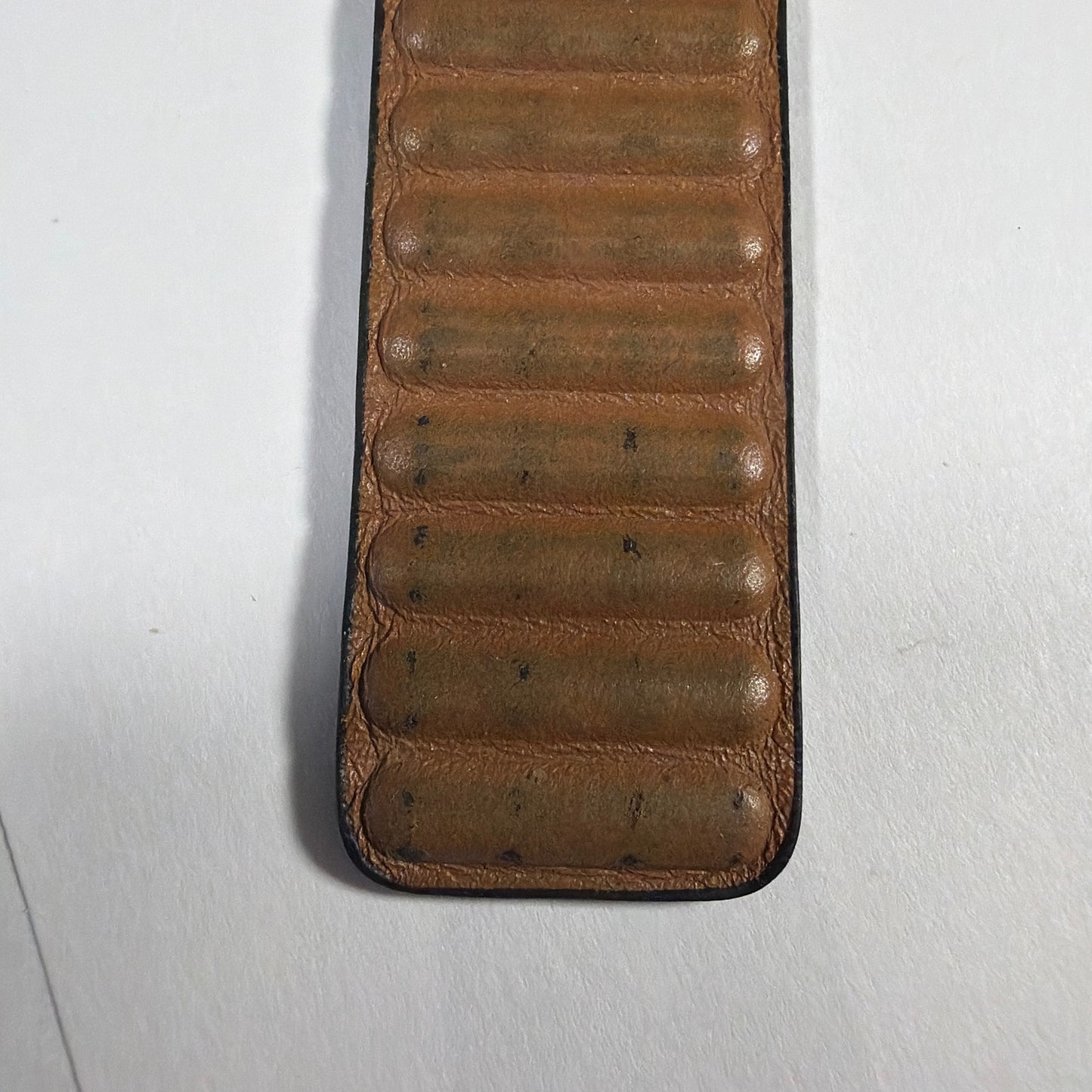 45mm Leather Watch Band Strap Compatible with Apple Watch S/M Blue Brown