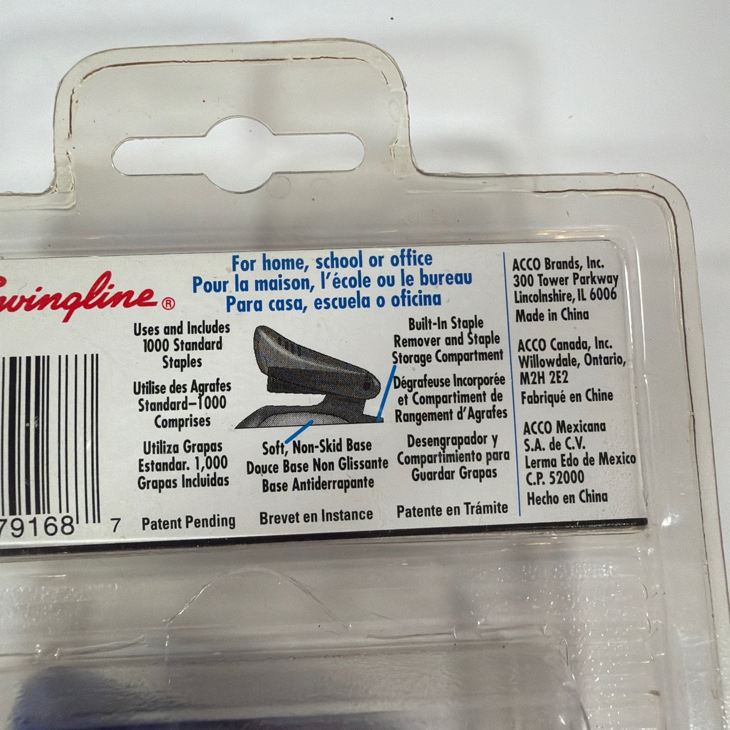 Swingline WORX Personal Stapler 79168 Blue Gray With Staples