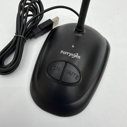 Perrycom USB Desktop Gooseneck Microphone Red Foam Windscreen 13 In