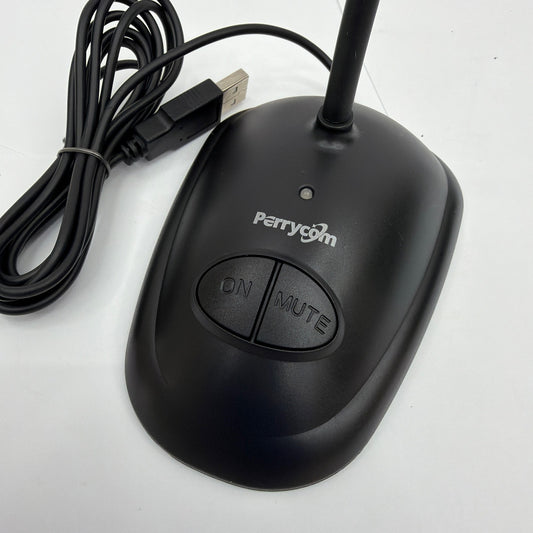 Perrycom USB Desktop Gooseneck Microphone Red Foam Windscreen 13 In