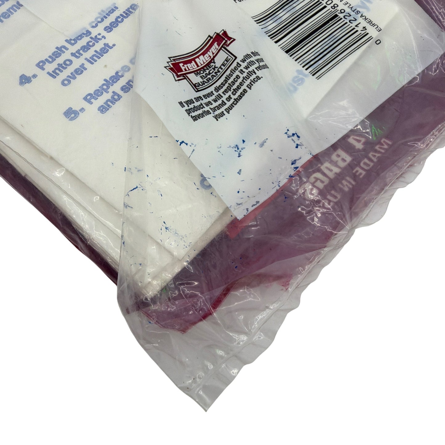Fred Meyer Vacuum Cleaner Bags for Eureka Style N Canisters – 4-Pack, Sealed