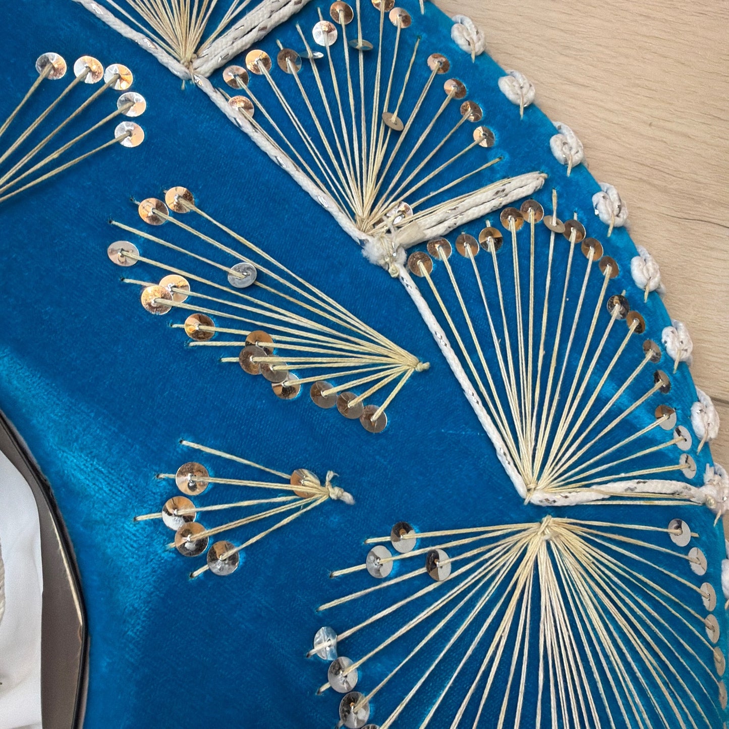 Pigalle XXXXX Blue Sequin Sombrero Hat 23 in Diameter