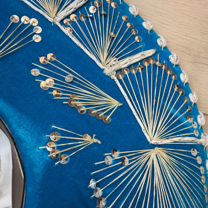 Pigalle XXXXX Blue Sequin Sombrero Hat 23 in Diameter
