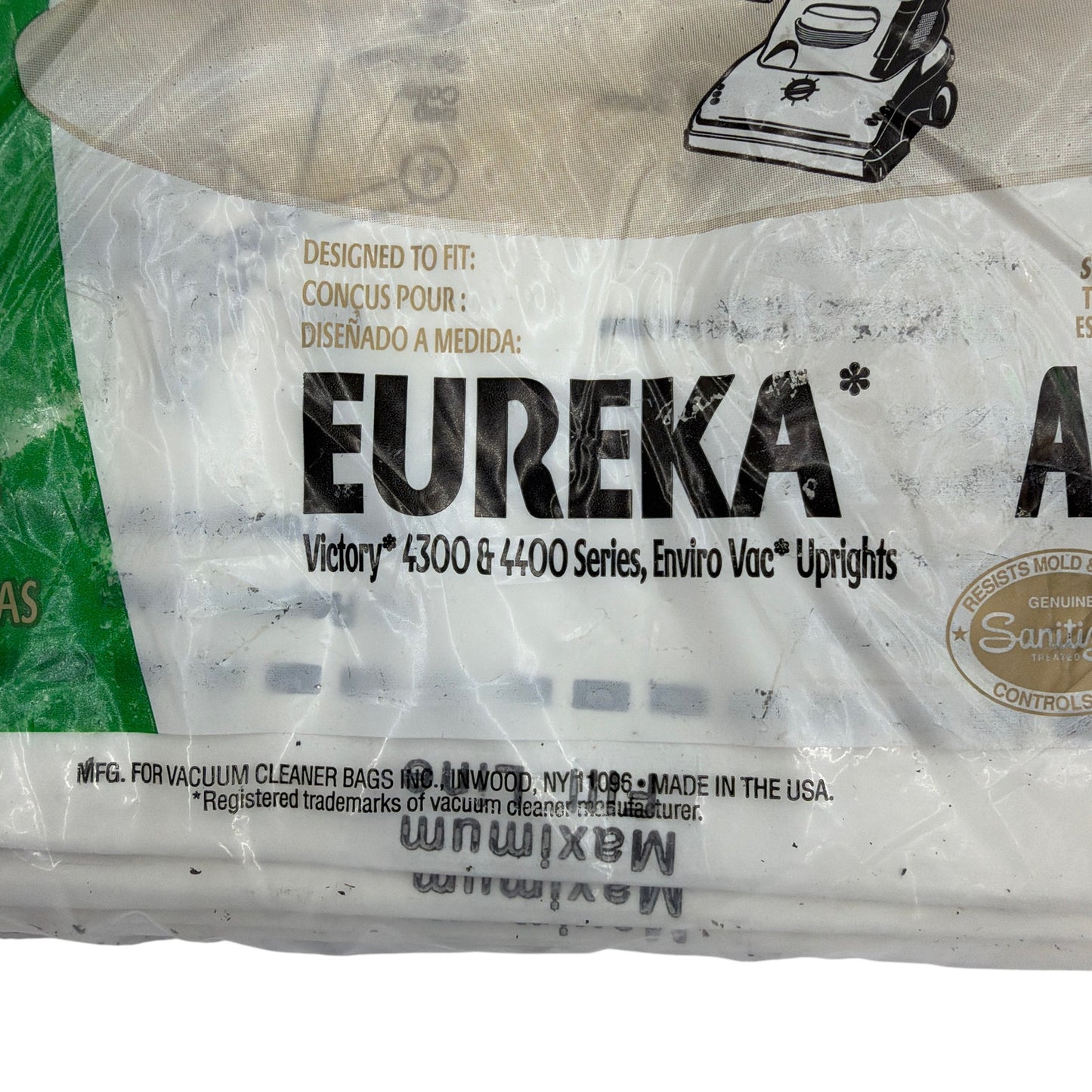 VCB Fresh-Aire Style AA Vacuum Cleaner Bags for Eureka Victory 4300/4400 3-Pack