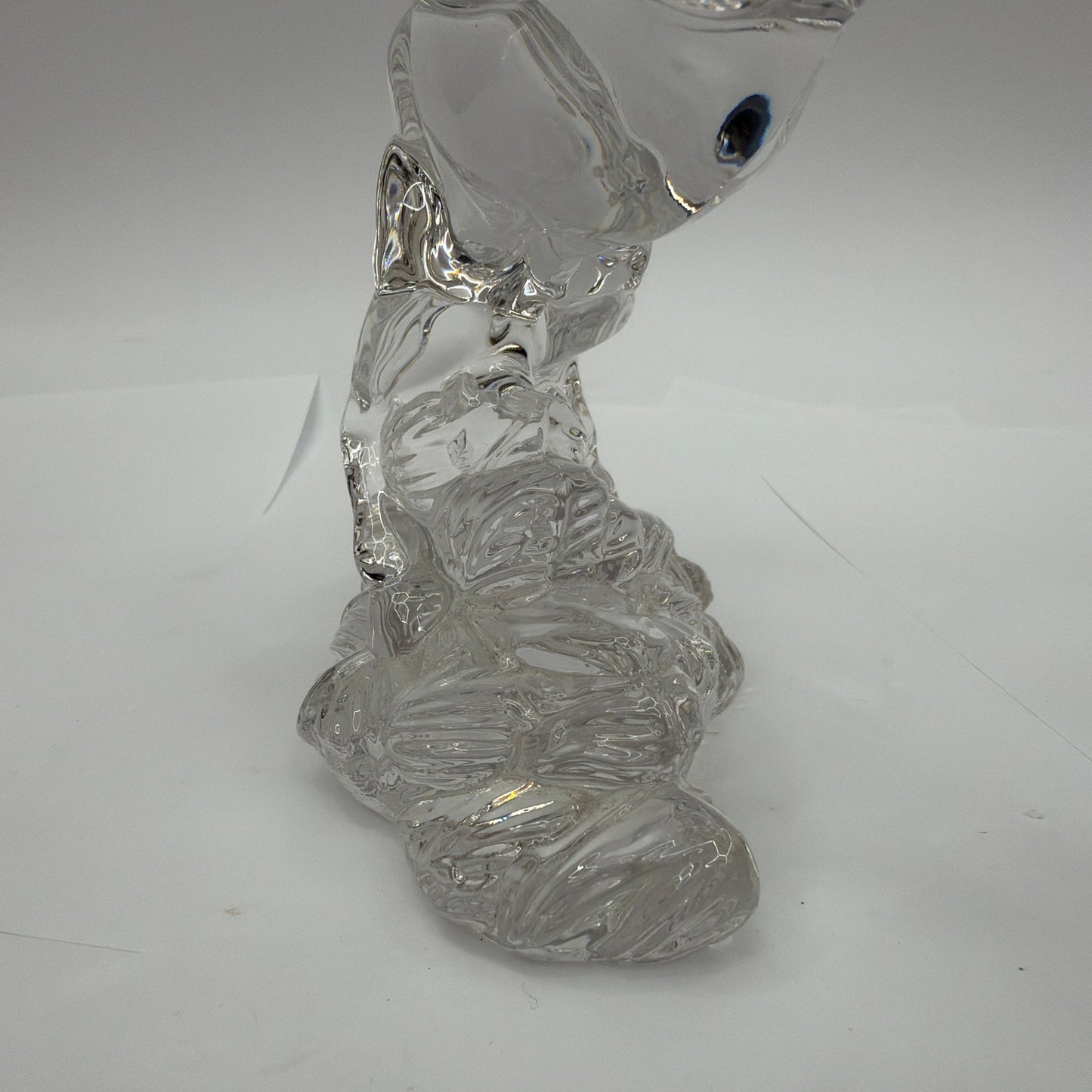 Clear Glass Rearing Horse Figurine 7 1/4 in Tall