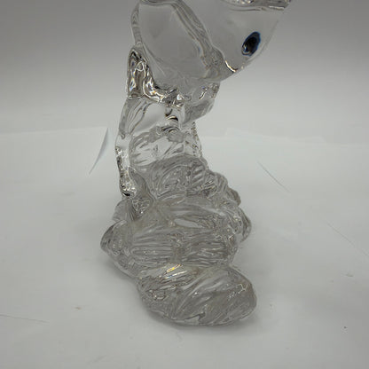 Clear Glass Rearing Horse Figurine 7 1/4 in Tall