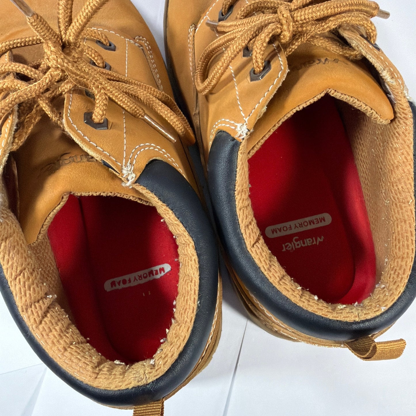 Wrangler Men's Casual Low Boot Shoes Camel Tan Lace-Up Lug Sole Size 11
