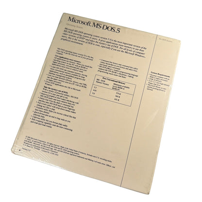 Microsoft MS-DOS 5.5 OEM Operating System Sealed 5.25 High-Density Disks ProVite