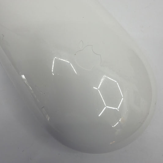 Apple Mighty Mouse A1152 Wired USB Mouse White Tested Working