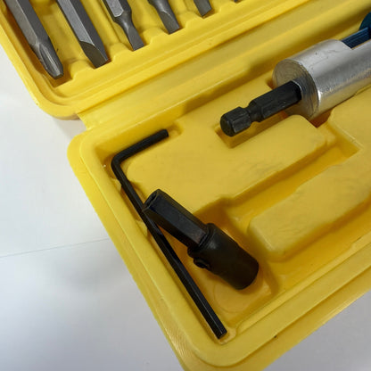 Halftime Drill Driver Bit Set in Yellow Case with Driver Handle