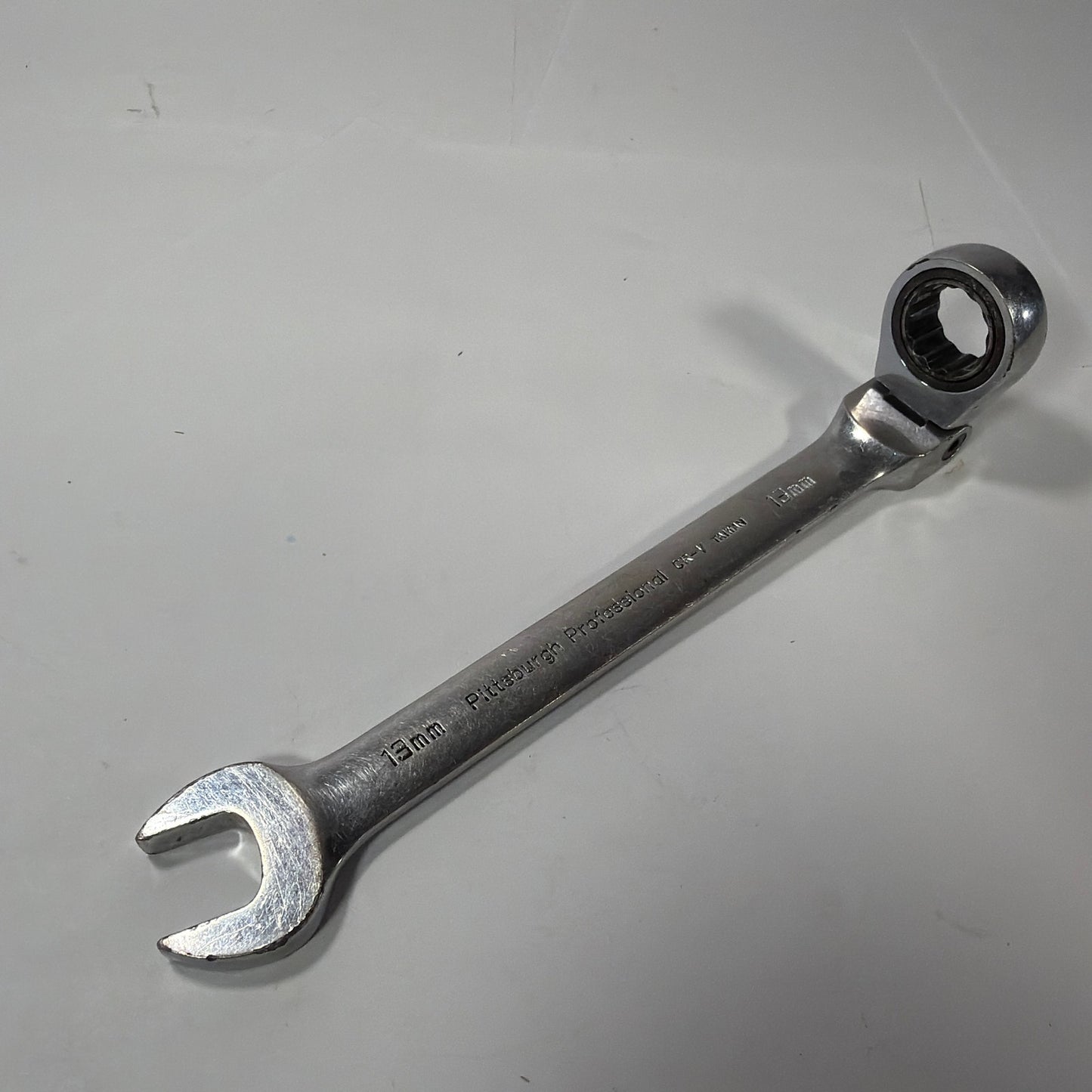 Pittsburgh Professional 13mm Flex-Head Ratcheting Combination Wrench CR-V Taiwan
