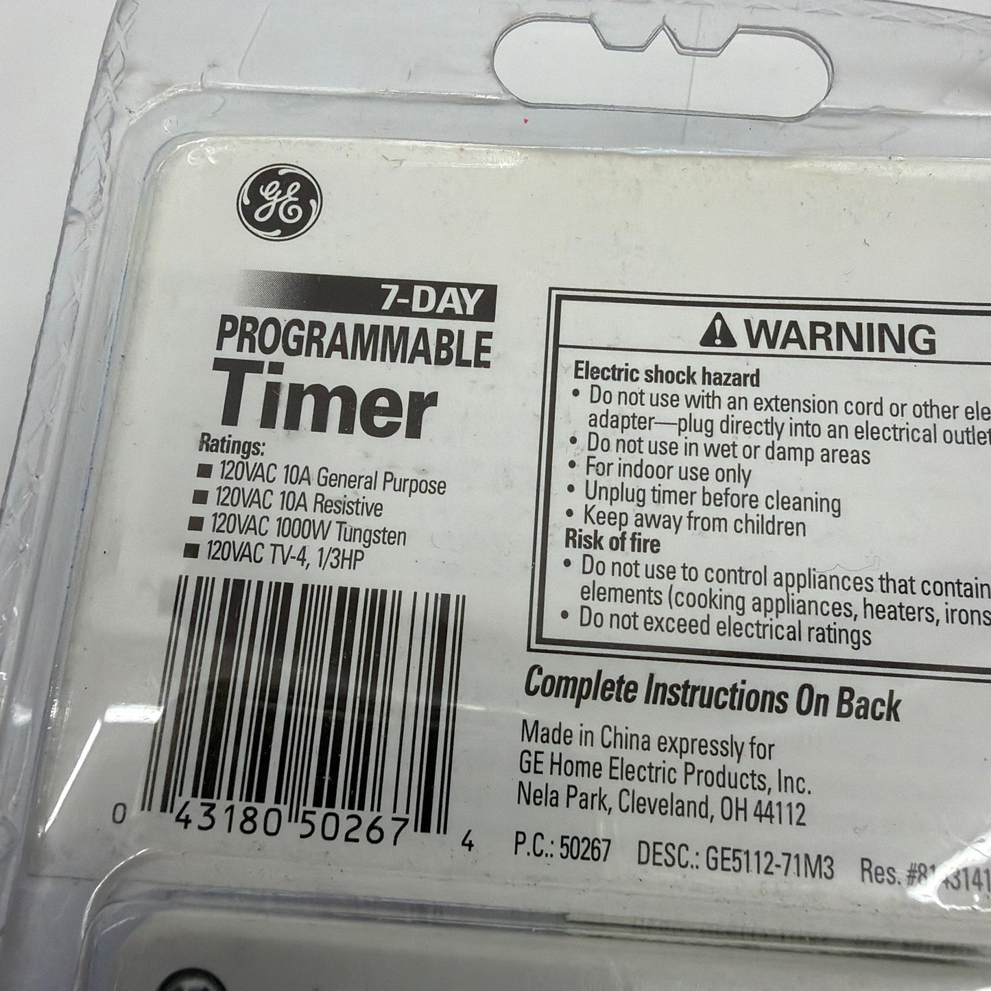 GE 7-Day & 24-Hour Programmable Plug-In Timer Lot of 2 Sealed