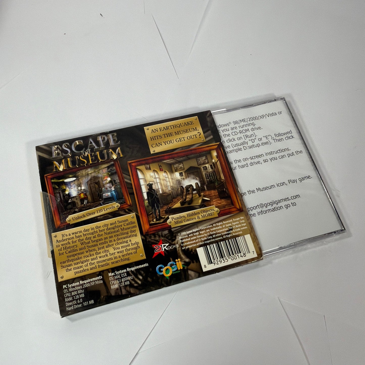 Escape the Museum PC Mac CD-ROM Game Factory Sealed