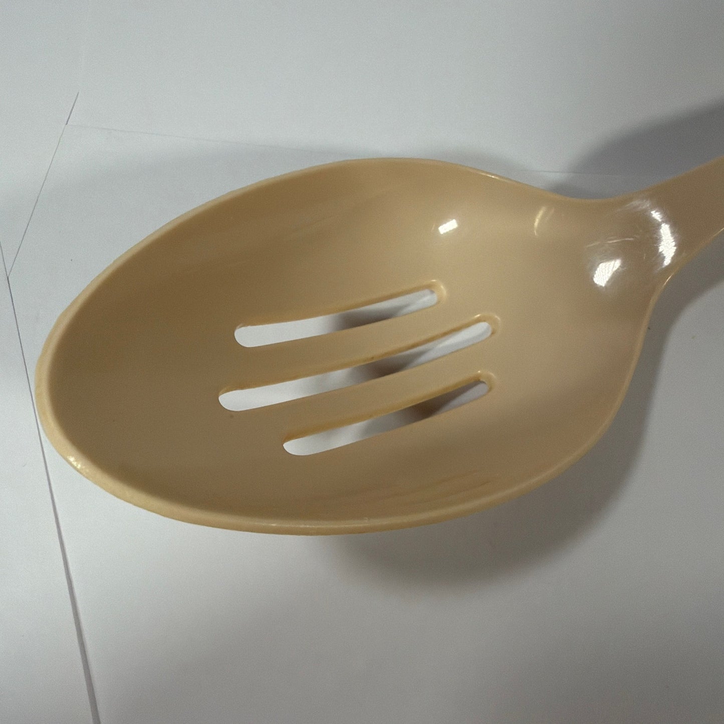 EKCO USA Tan Slotted Serving Spoon 11 Inch Dishwasher Safe