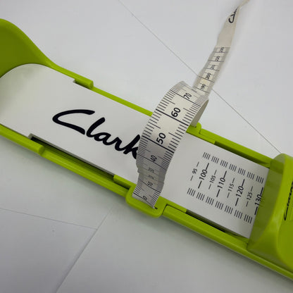 Clarks Children's Toddler Foot Gauge White Green Shoe Size Measuring Tool